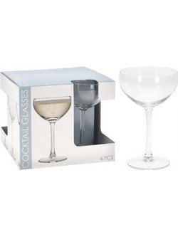 Excellent Houseware Σετ Ποτήρια Σαμπάνιας Γυάλινα Κολωνάτα 240ml 4τμχ CC7000740