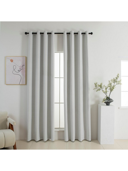 Beauty Home Κουρτίνα Συσκότισης με Τρουκς 140x270 Elite Art 8392 Ice Grey