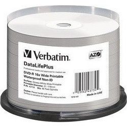 Verbatim 43734 Εγγράψιμα DVD-R 16x Printable 4.7GB Cake Box 50τμχ
