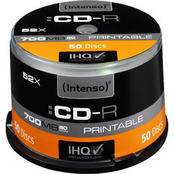 Intenso 1801125 Εγγράψιμα CD-R 52x Printable 700MB Cake Box 50τμχ