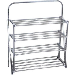 Tradesor Παπουτσοθήκη Μεταλλική Ασημί M69xΠ24xΥ55cm 522664