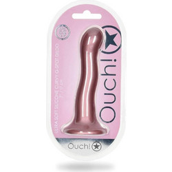 Ouch! Ultra Soft Curvy G-Spot Dildo με Βεντούζα Ροζ