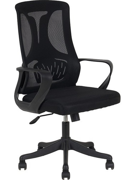 Zita Plus A6215 Καρέκλα Γραφείου με Στήριξη Μέσης και Ανάκλιση Μαύρη 01.0800