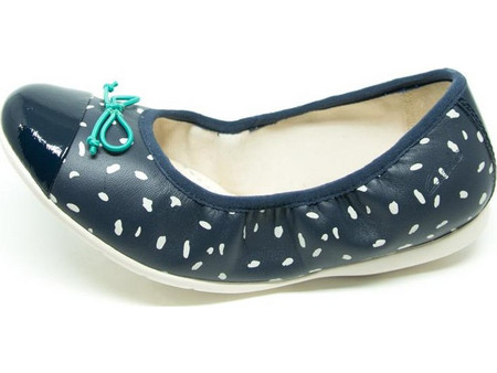 Clarks Παιδικές Μπαλαρίνες Δερμάτινες Navy Μπλε 26124637