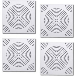Acustico Audiodesigner Circle Pattern Ηχοαπορροφητικά Πάνελ 50x50x5cm 4τμχ Λευκά