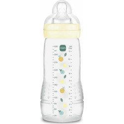 MAM Easy Active Πλαστικό Μπιμπερό με Θηλή Σιλικόνης κατά των Κολικών 6+ Μηνών Yellow 330ml