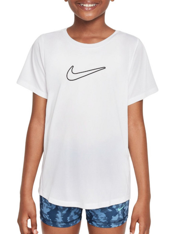 Nike Dri-Fit Παιδικό T-Shirt Κοντομάνικο Λευκό FZ5600-100