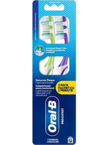 Oral-B Pro Deep Clean 40 Medium Οδοντόβουρτσες 2τμχ Πράσινη Μωβ