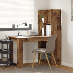 vidaXL Γραφείο Ξύλινο με Βιβλιοθήκη 122x67x145cm 3337263