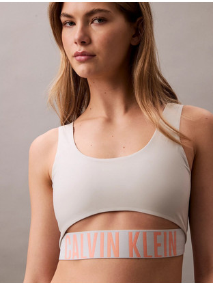 Calvin Klein Αθλητικό Μπουστάκι με Μέτρια Στήριξη Εκρού LVGWS5K149-PSU