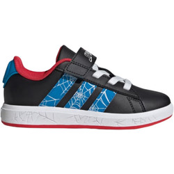 Adidas Spider-Man Grand Court Παιδικά Sneakers Μαύρα Γαλάζια Κόκκινα JQ8073