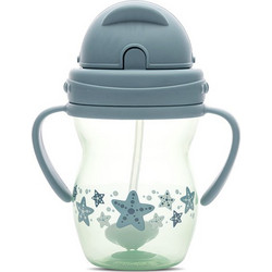 Lorelli Κύπελλο με Καλαμάκι & Λαβές Blue Green 275ml