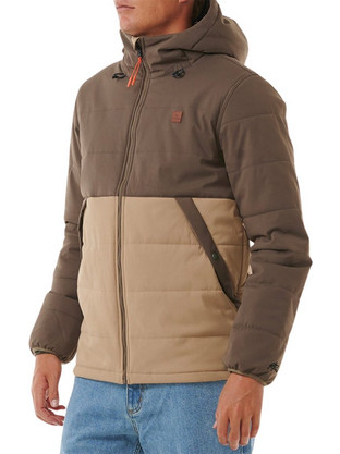 Rip Curl Ανδρικό Μπουφάν Χειμωνιάτικο Puffer Καφέ 01BMJA-2135