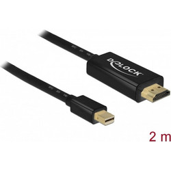 DeLOCK Καλώδιο Mini DisplayPort 1.1 to HDMI Male 2m Black 83699