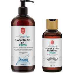 Vican Wise Men Fresh Shower Gel 3in1 500ml + Fresh Beard & Hair Shampoo 200ml