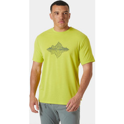 Helly Hansen Skog Recycled Graphic Trooper Ανδρικό Αθλητικό T-Shirt Κίτρινο 63082-410