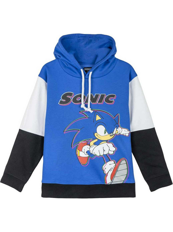 Cerda Sonic Παιδικό Φούτερ με Κουκούλα Μπλε Λευκό Μαύρο 2900002274