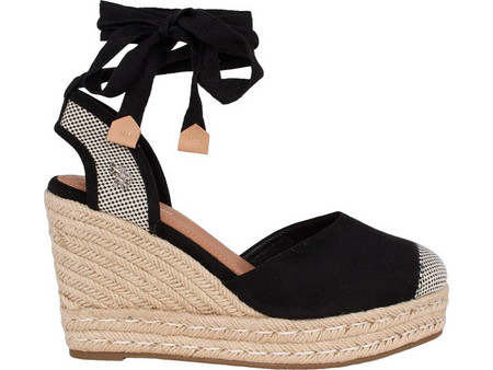 U.S. Polo Assn. Καλοκαιρινές Γυναικείες Πλατφόρμες Εσπαντρίγες Κλειστές Ψηλές Μαύρες STEFY001-BLK