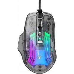 Havit MS1011SE Ενσύρματο Gaming Ποντίκι RGB 7200 DPI Transparent Black