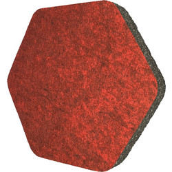 Acoucell Hexa Ηχοαπορροφητικά Πάνελ 43.5x39x5.5cm 6τμχ Κόκκινα