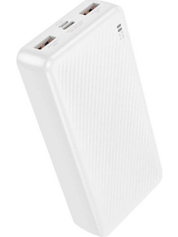 Borofone BJ56A Power Bank 20000mAh 22.5W με 2 Θύρες USB-A Power Delivery White