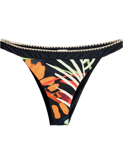 Desigual Bikini Slip Μαύρο Πορτοκαλί 25SWMK06-2000