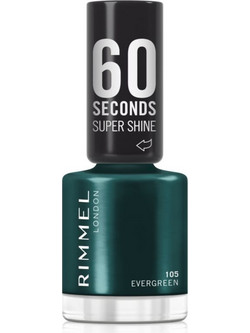 Rimmel 60 Seconds Super Shine 105 Evergreen Gloss Βερνίκι Νυχιών Quick Dry 8ml