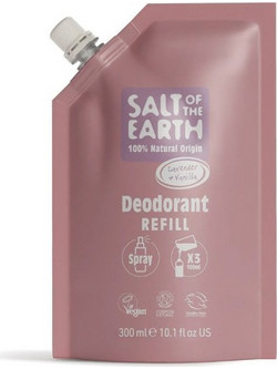 Salt of the Earth Lavender & Vanilla Φυσικό Γυναικείο Αποσμητικό Spray Refill Χωρίς Αλουμίνιο 300ml