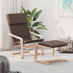 vidaXL Πολυθρόνα Relax με Υποπόδιο Καφέ 3154417