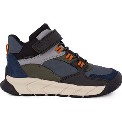 Geox Flexyplayer Παιδικά Μποτάκια Navy Μπλε Δερμάτινα Αδιάβροχα με Σκρατς J56NBA0ME22C0033