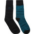 Funky Buddha Ανδρικές Κάλτσες Ψηλές Μαύρες Navy Μπλε 2Pack FBM010-313-10