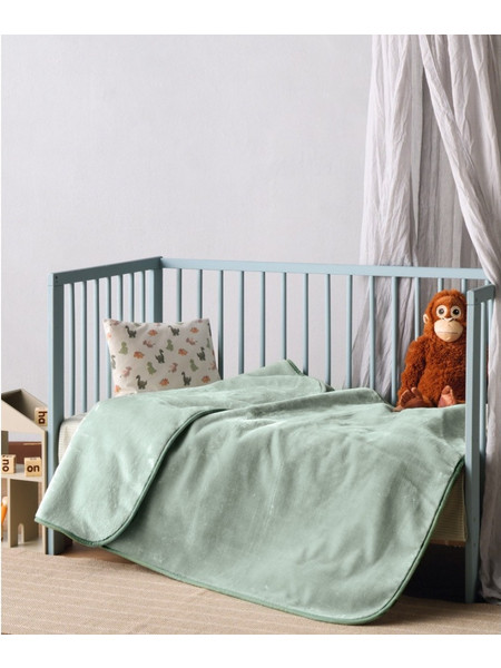 Kentia Notte 2310 Κουβέρτα Κούνιας Βελουτέ 100x140 Πράσινο Mint