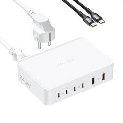 Voltme Revo 240 Βάση Φόρτισης με 2 Θύρες USB-A & 4 Θύρες USB-C 240W Quick Charge 3.0 & Power Delivery White