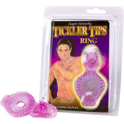 Super Stretchy Tickler Tips Ring Ελαστικό Δαχτυλίδι Πέους Σιλικόνης Μωβ