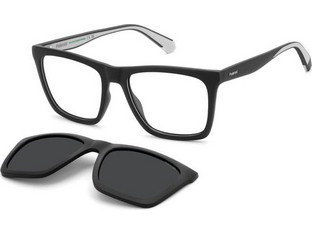 Polaroid Eyewear PLDD591/C O6W Ανδρικός Σκελετός Γυαλιών Οράσεως με Clip-On Κοκάλινος Μαύρος