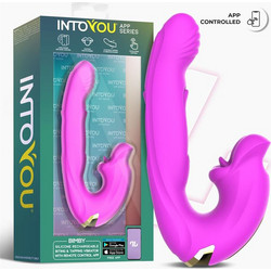 IntoYou Bimby Biting & Double Tongue Vibrator Δονητής για Ζευγάρια με App Control Ροζ