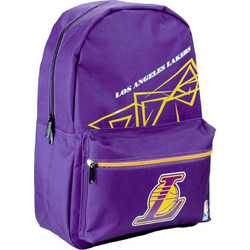 Back Me UP NBA Lakers Σχολική Τσάντα Πλάτης Γυμνασίου - Λυκείου Μωβ 378-02033