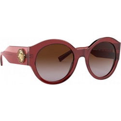 Versace MOD4380B 38813 Γυναικεία Γυαλιά Ηλίου Στρογγυλά Κοκάλινα Καφέ με Καφέ Degradee Φακό