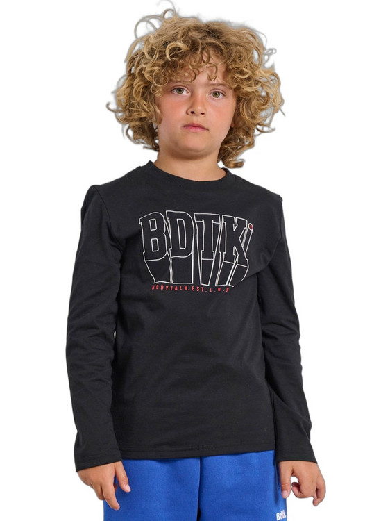 BodyTalk Παιδικό T-Shirt Μακρυμάνικο Μαύρο 1252-752326-00100