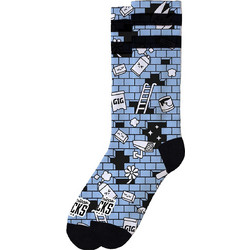 American Socks The Wall Ανδρικές Κάλτσες Ψηλές με Σχέδια Γαλάζιες AS296