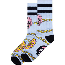 American Socks Weirdo Ανδρικές Κάλτσες Ψηλές με Σχέδια Γαλάζιες AS462