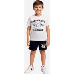 Action Μαντουλίδης Παιδικό T-Shirt Κοντομάνικο Λευκό M46051-01