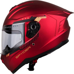 Spyder Radar Plain Matt Metallic Red Κράνος Μηχανής Full Face