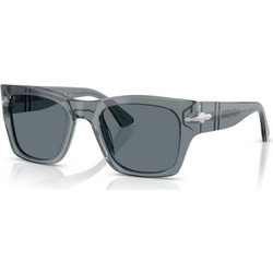 Persol PO3384S 12273R Ανδρικά Γυαλιά Ηλίου Τετράγωνα Κοκάλινα Μπορντό με Μπλε Φακό