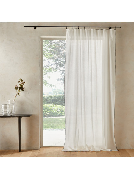 La Redoute Κουρτίνα Παραθύρου Βουάλ με Γάντζους 140x320 Halka 350339123 Λευκή
