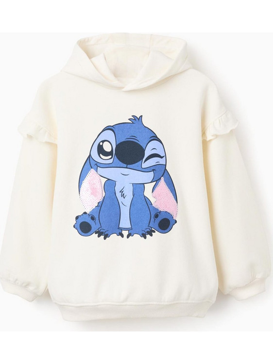 Zippy Lilo & Stitch Παιδικό Φούτερ με Κουκούλα Μπεζ Μωβ 31074948041