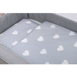 Bubaba Hearts Σετ Κούνιας Grey 5τμχ