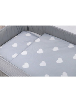 Bubaba Hearts Σετ Κούνιας Grey 5τμχ