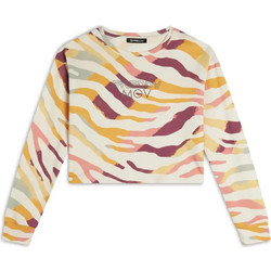 Freddy Γυναικείο Αθλητικό Crop Top Εκρού S25WMVS2C-ANI117