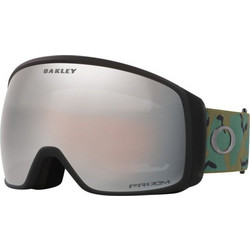 Oakley Flight Tracker L OO7104-76 Μάσκα Σκι & Snowboard Ενηλίκων Μαύρη με Φακό Καθρέπτη Aσημί